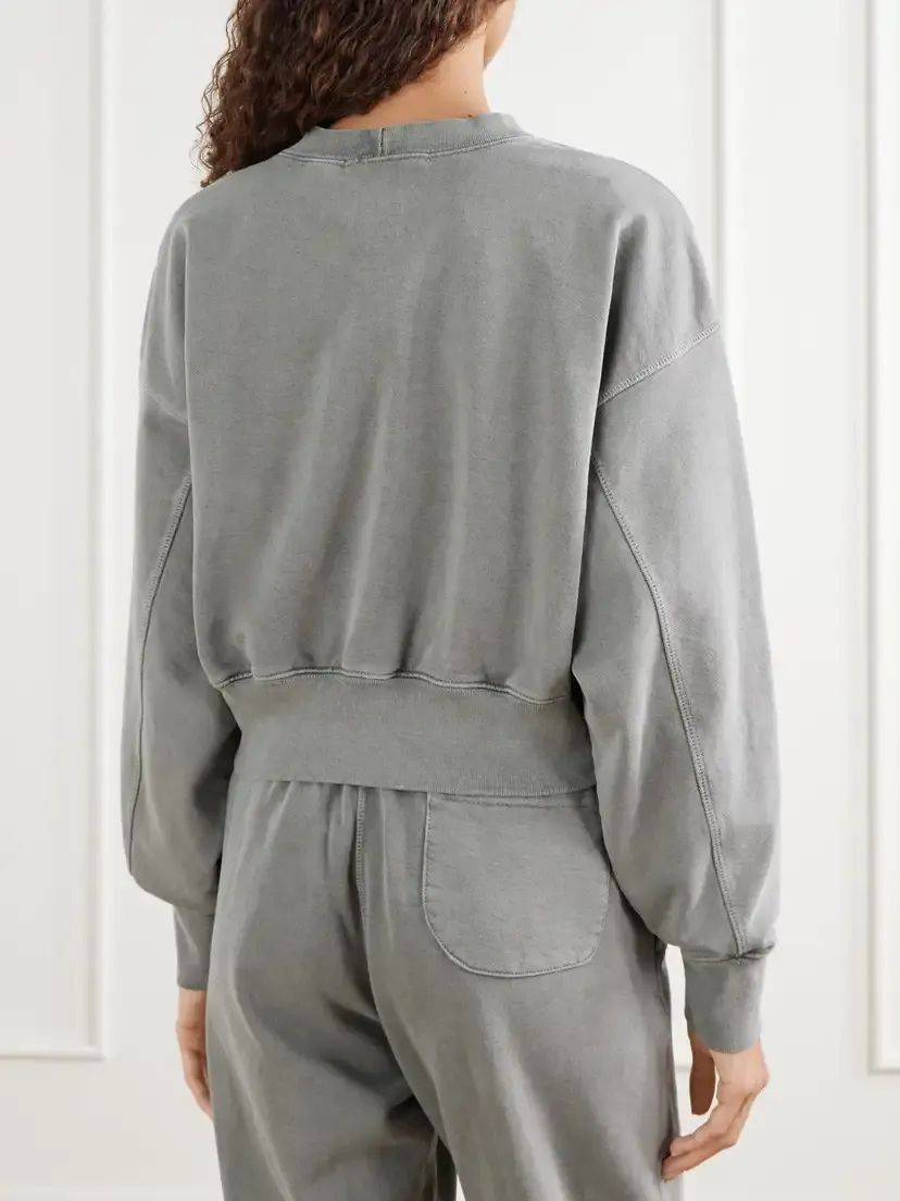 SLVRLAKE Cropped Cotton-jersey Sweatshirt | Thumbnail 3 SLVRLAKE Cropped Cotton-jersey Sweatshirt | Thumbnail 3