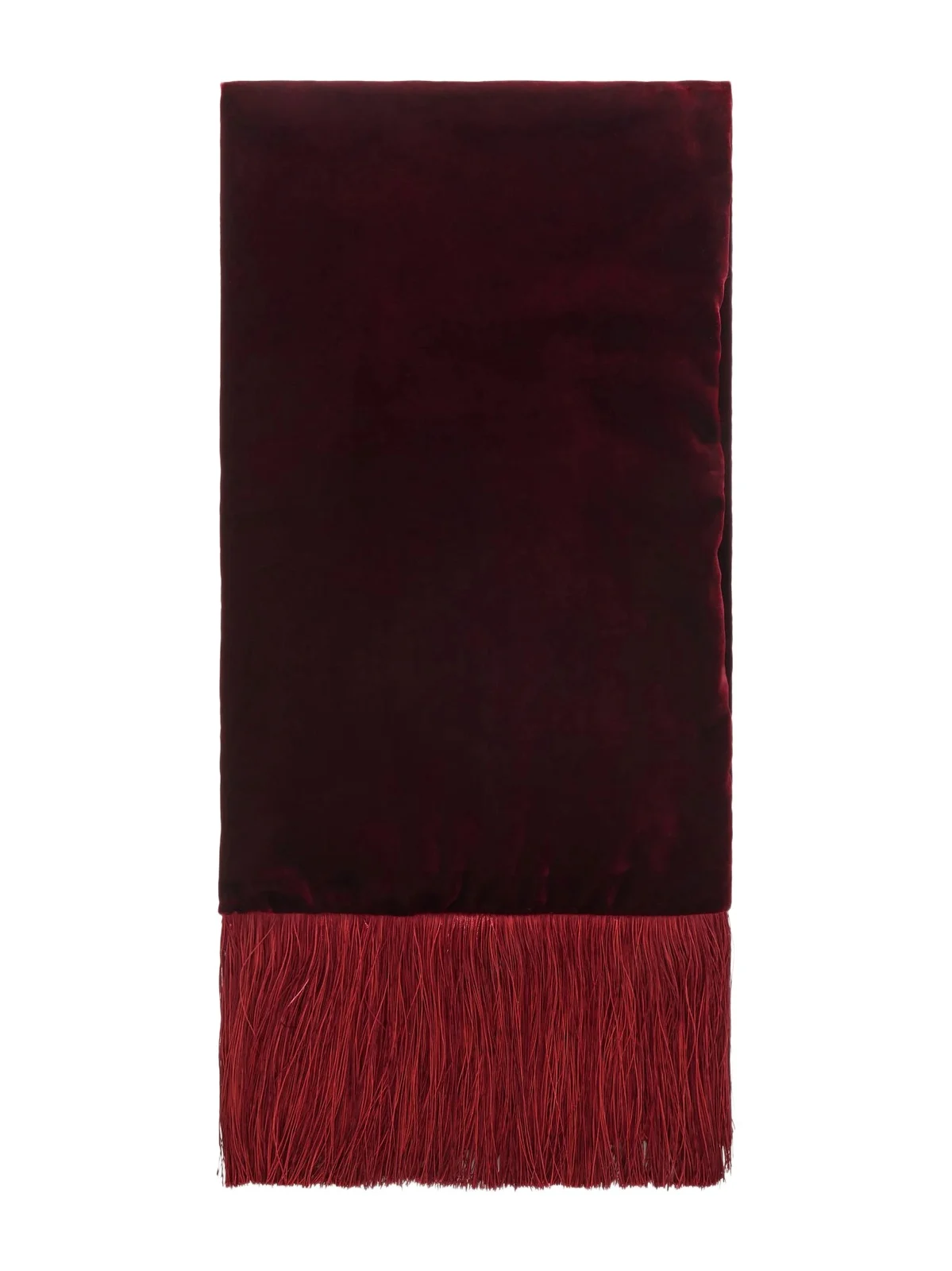 Le Sundial Ritual Bloom Opera Fringed-trimmed Velvet Scarf