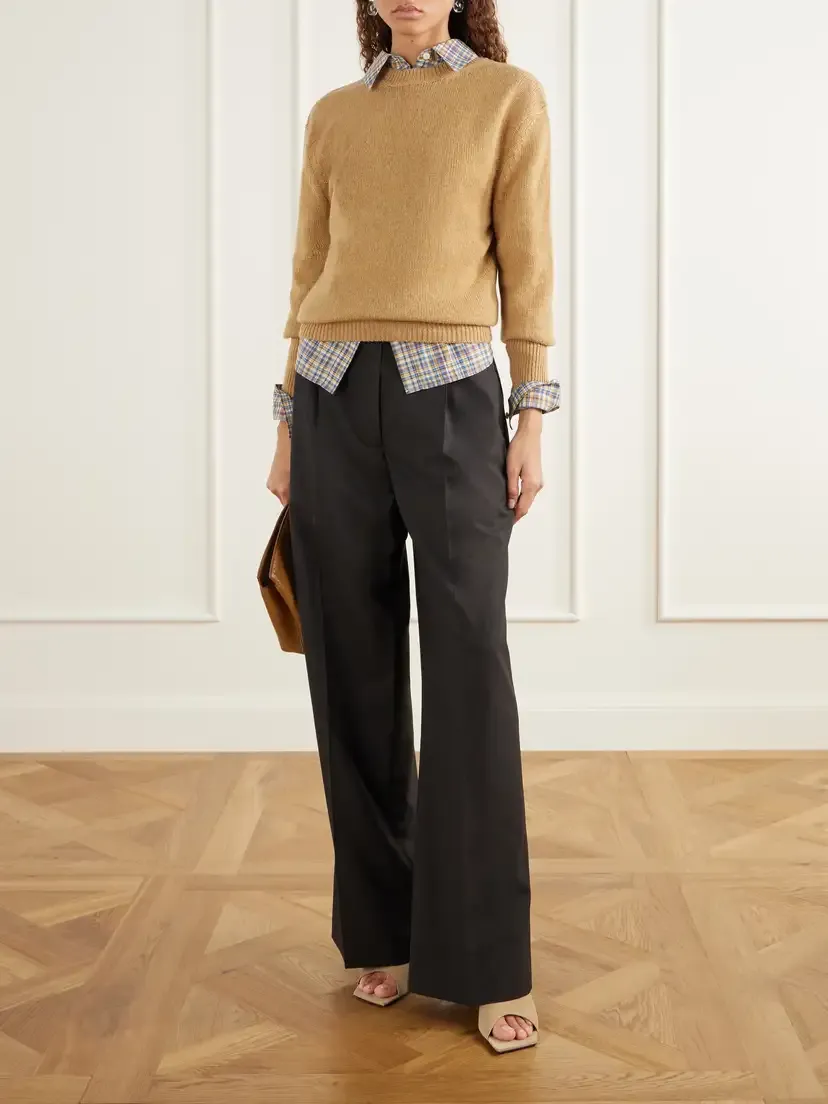 Lanvin Knot-detailed Grosgrain-trimmed Cashmere Sweater | Thumbnail 2 Lanvin Knot-detailed Grosgrain-trimmed Cashmere Sweater | Thumbnail 2