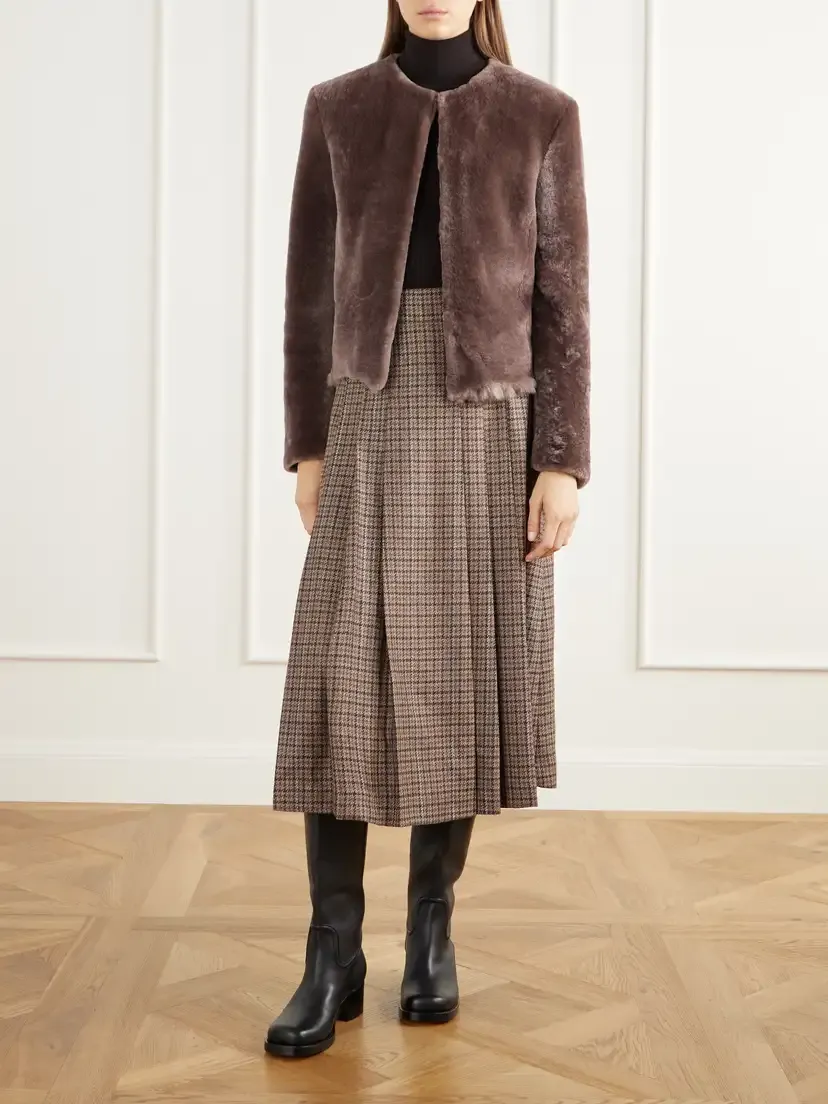 Gabriela Hearst Hemera Cropped Raw-edge Shearling Jacket | Thumbnail 2 Gabriela Hearst Hemera Cropped Raw-edge Shearling Jacket | Thumbnail 2