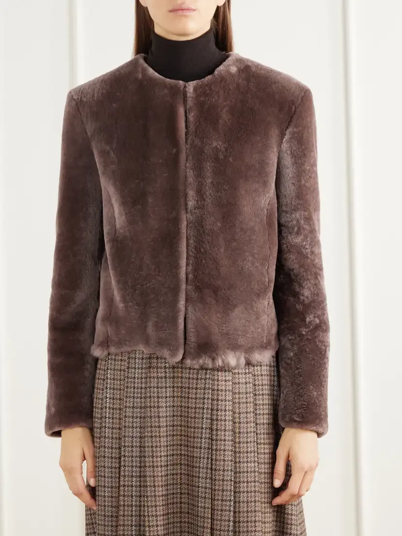 Gabriela Hearst Hemera Cropped Raw-edge Shearling Jacket | Thumbnail 3 Gabriela Hearst Hemera Cropped Raw-edge Shearling Jacket | Thumbnail 3