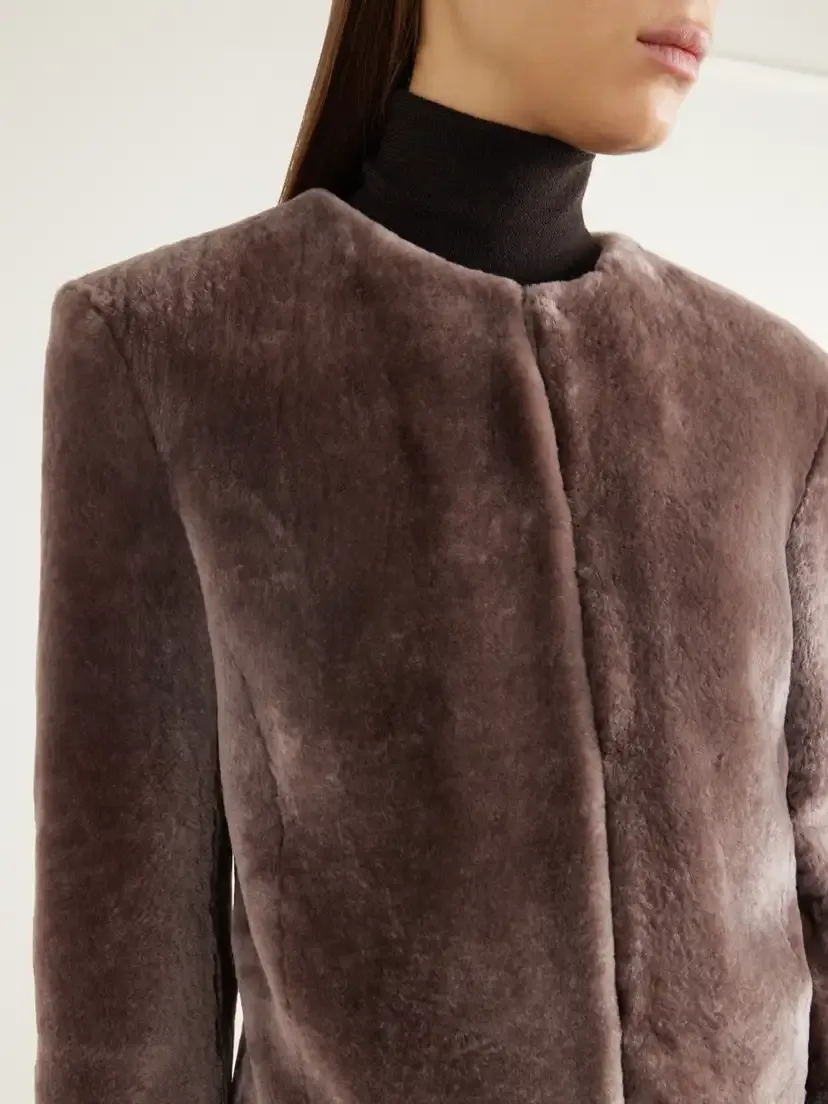 Gabriela Hearst Hemera Cropped Raw-edge Shearling Jacket | Thumbnail 5 Gabriela Hearst Hemera Cropped Raw-edge Shearling Jacket | Thumbnail 5
