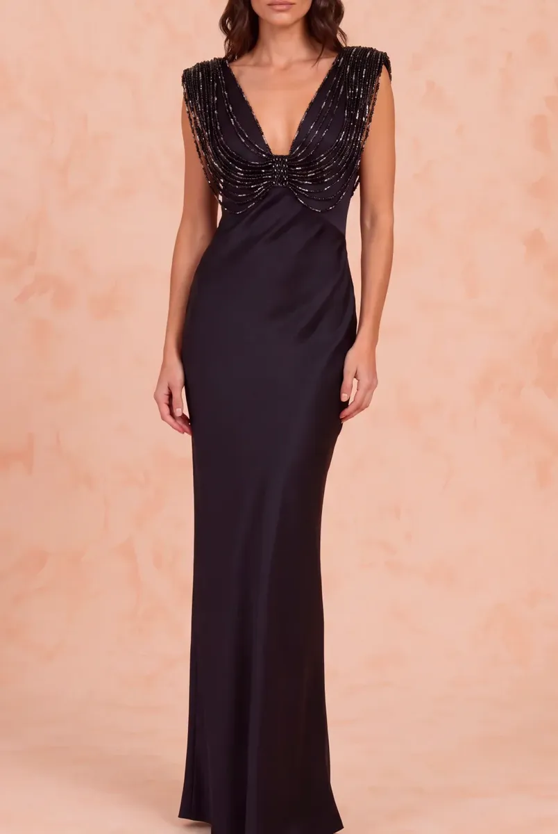 PatBo LIZA SATIN EMBROIDERY MAXI DRESS | Thumbnail 2 PatBo LIZA SATIN EMBROIDERY MAXI DRESS | Thumbnail 2
