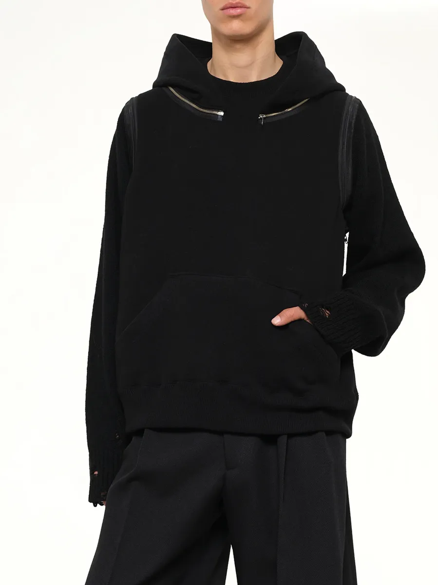 Undercover Wool Deconstructed Hoodie | Thumbnail 6 Undercover Wool Deconstructed Hoodie | Thumbnail 6