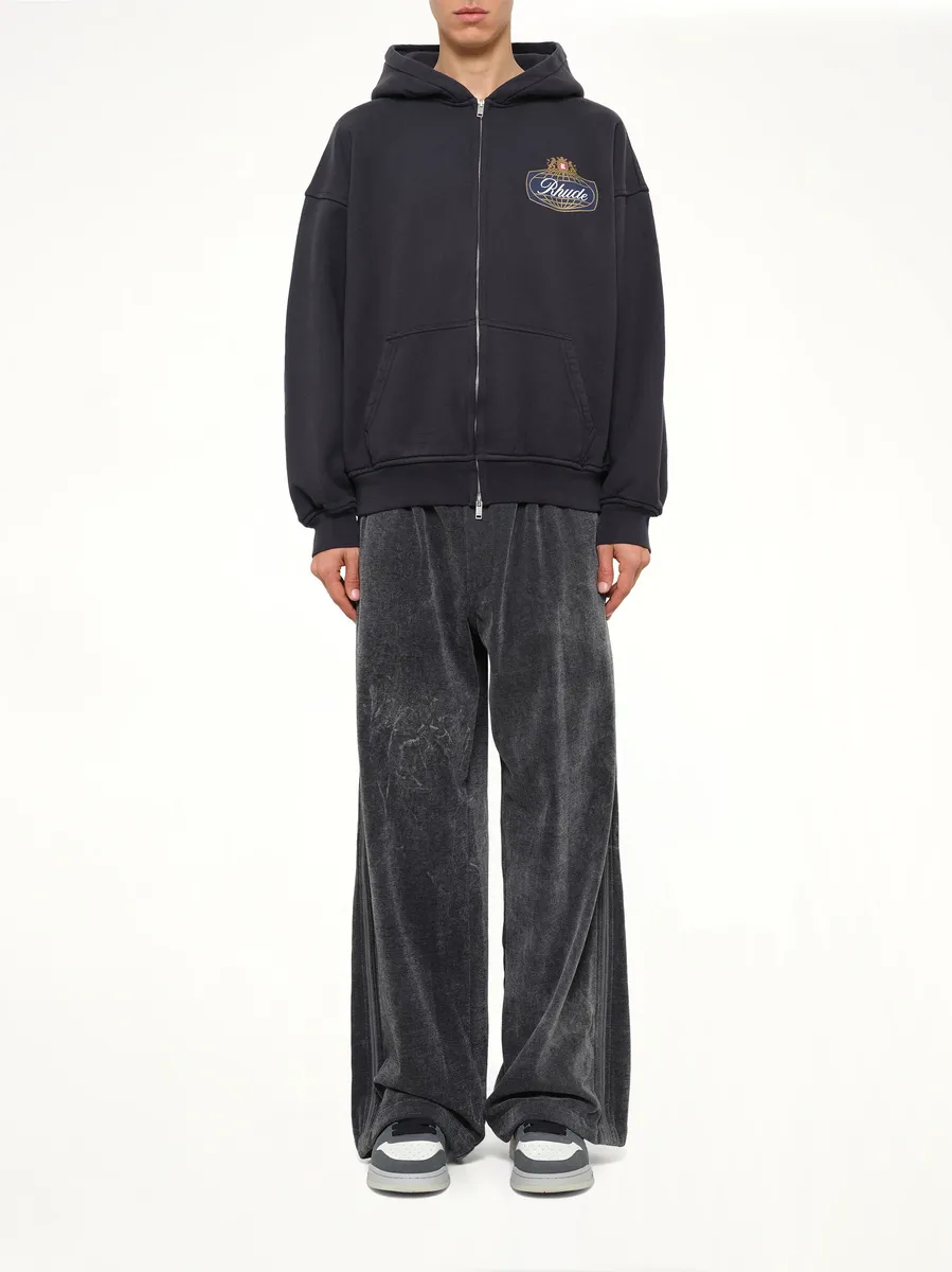 Rhude Safari Crest Zip Up Hoodie in Vintage Black | Thumbnail 7 Rhude Safari Crest Zip Up Hoodie in Vintage Black | Thumbnail 7