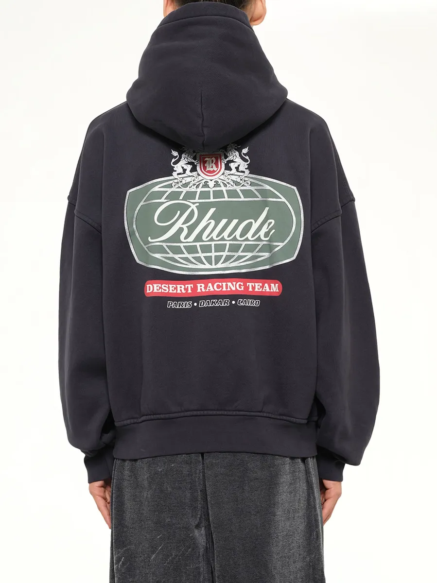 Rhude Desert Crest Hoodie in Vintage Black/silver | Thumbnail 5