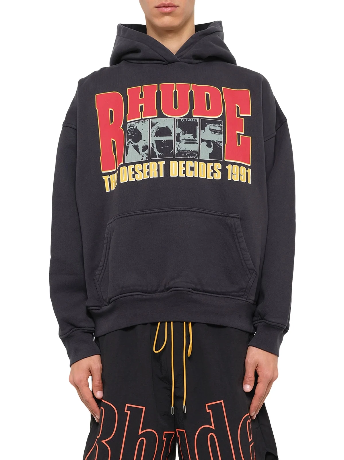 Rhude The Desert Decides Hoodie in Vintage Black/red