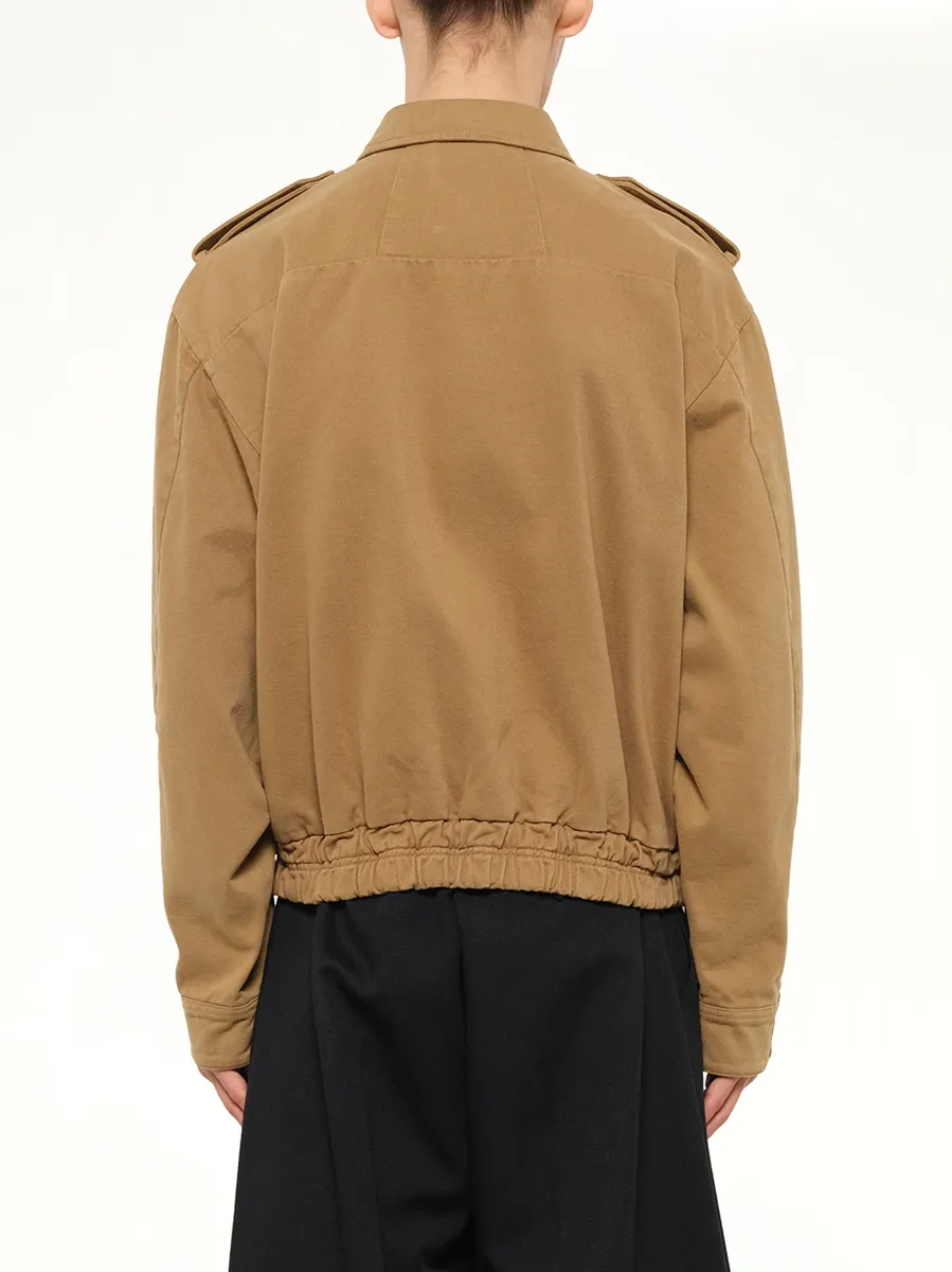 Rhude Logo Cotton Pilot Jacket in Tan | Thumbnail 5 Rhude Logo Cotton Pilot Jacket in Tan | Thumbnail 5