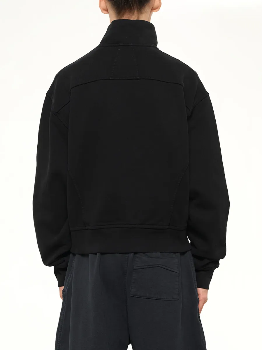 Rhude Classique Half Zip Sweatshirt in Black/white | Thumbnail 5 Rhude Classique Half Zip Sweatshirt in Black/white | Thumbnail 5