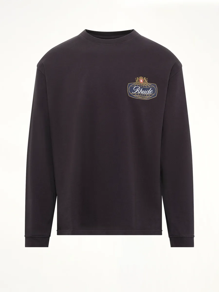Rhude Safari Crest LS T-shirt in Vintage Black | Thumbnail 2 Rhude Safari Crest LS T-shirt in Vintage Black | Thumbnail 2