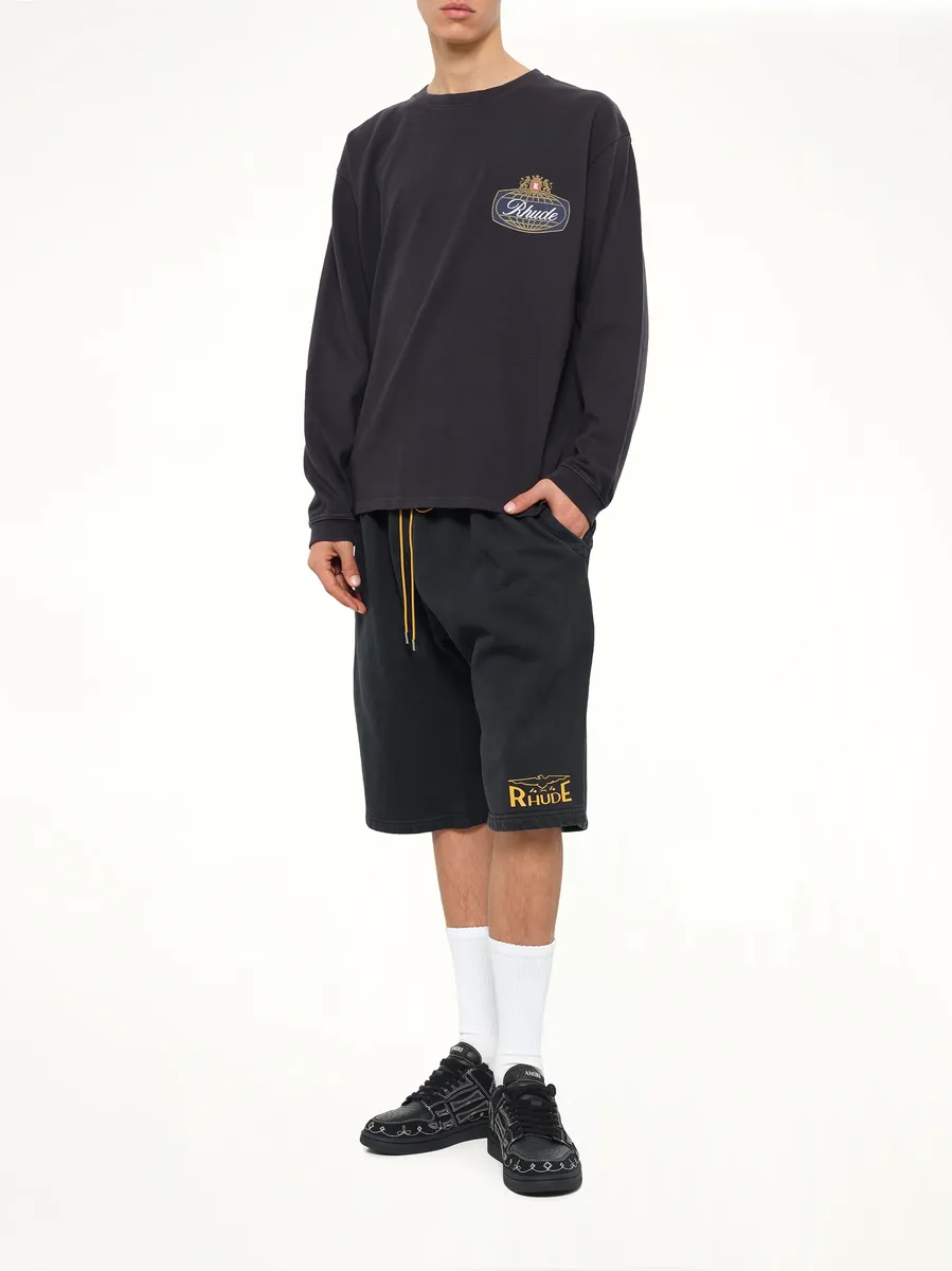 Rhude Safari Crest LS T-shirt in Vintage Black | Thumbnail 4 Rhude Safari Crest LS T-shirt in Vintage Black | Thumbnail 4