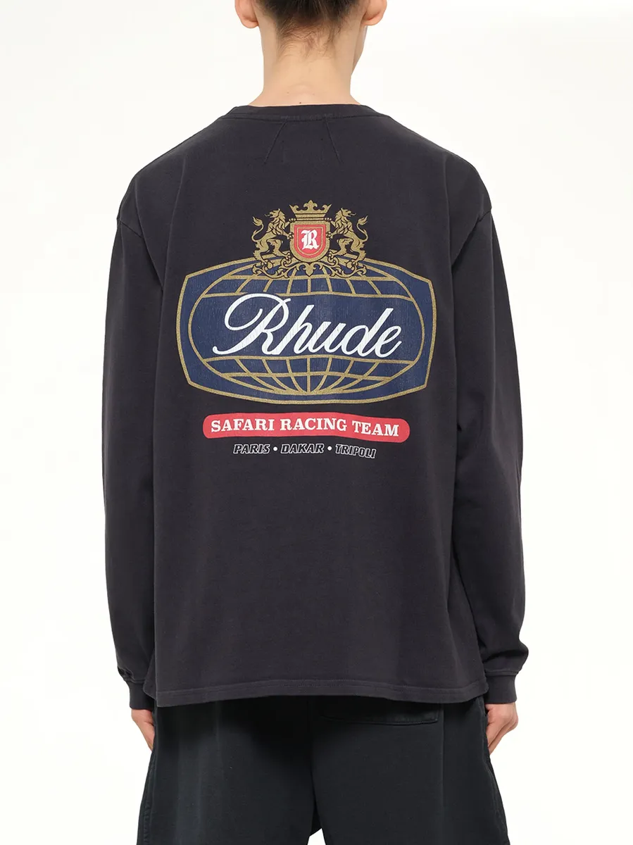 Rhude Safari Crest LS T-shirt in Vintage Black | Thumbnail 5 Rhude Safari Crest LS T-shirt in Vintage Black | Thumbnail 5