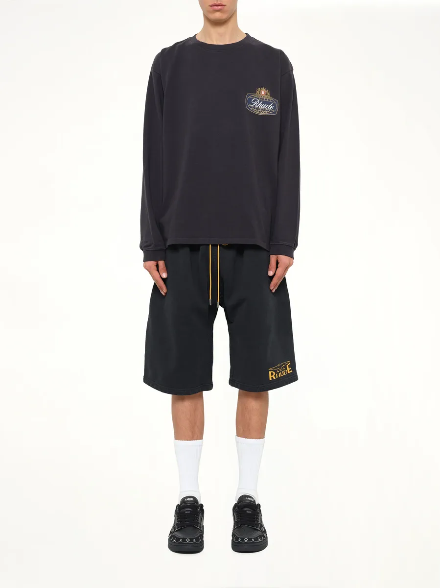 Rhude Safari Crest LS T-shirt in Vintage Black | Thumbnail 7 Rhude Safari Crest LS T-shirt in Vintage Black | Thumbnail 7