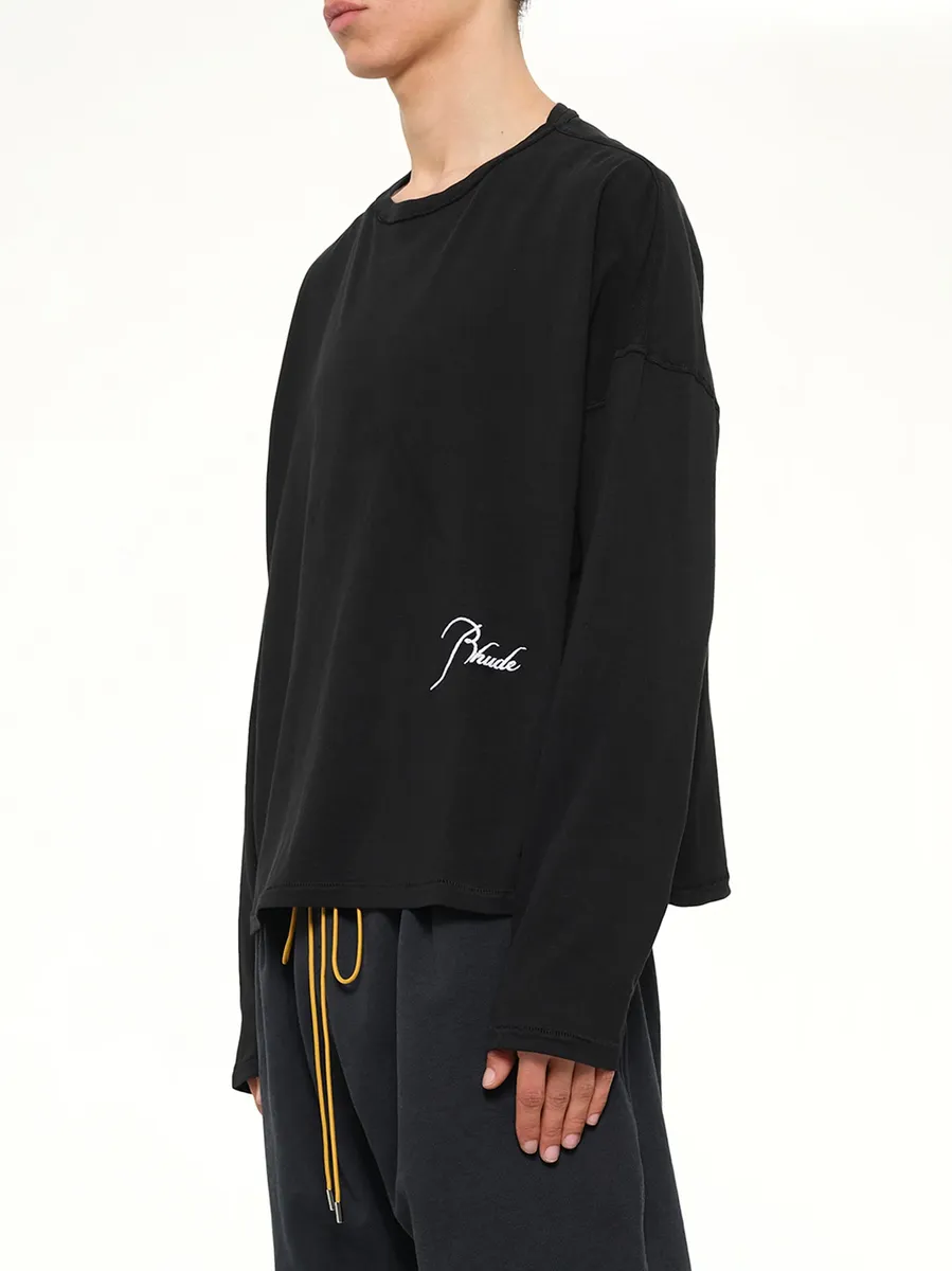 Rhude Classique Reverse LS T-shirt in Black/white | Thumbnail 3 Rhude Classique Reverse LS T-shirt in Black/white | Thumbnail 3