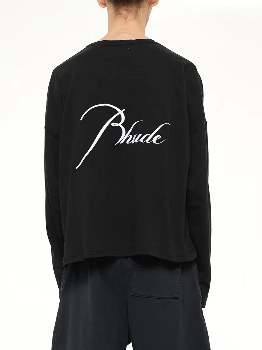 Rhude Classique Reverse LS T-shirt in Black/white | Thumbnail 5 Rhude Classique Reverse LS T-shirt in Black/white | Thumbnail 5