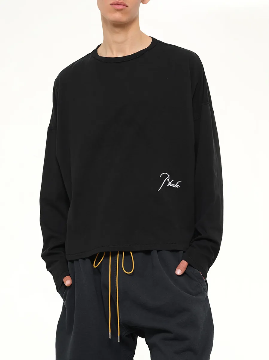 Rhude Classique Reverse LS T-shirt in Black/white | Thumbnail 6 Rhude Classique Reverse LS T-shirt in Black/white | Thumbnail 6