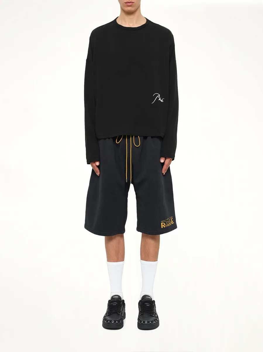 Rhude Classique Reverse LS T-shirt in Black/white | Thumbnail 7 Rhude Classique Reverse LS T-shirt in Black/white | Thumbnail 7