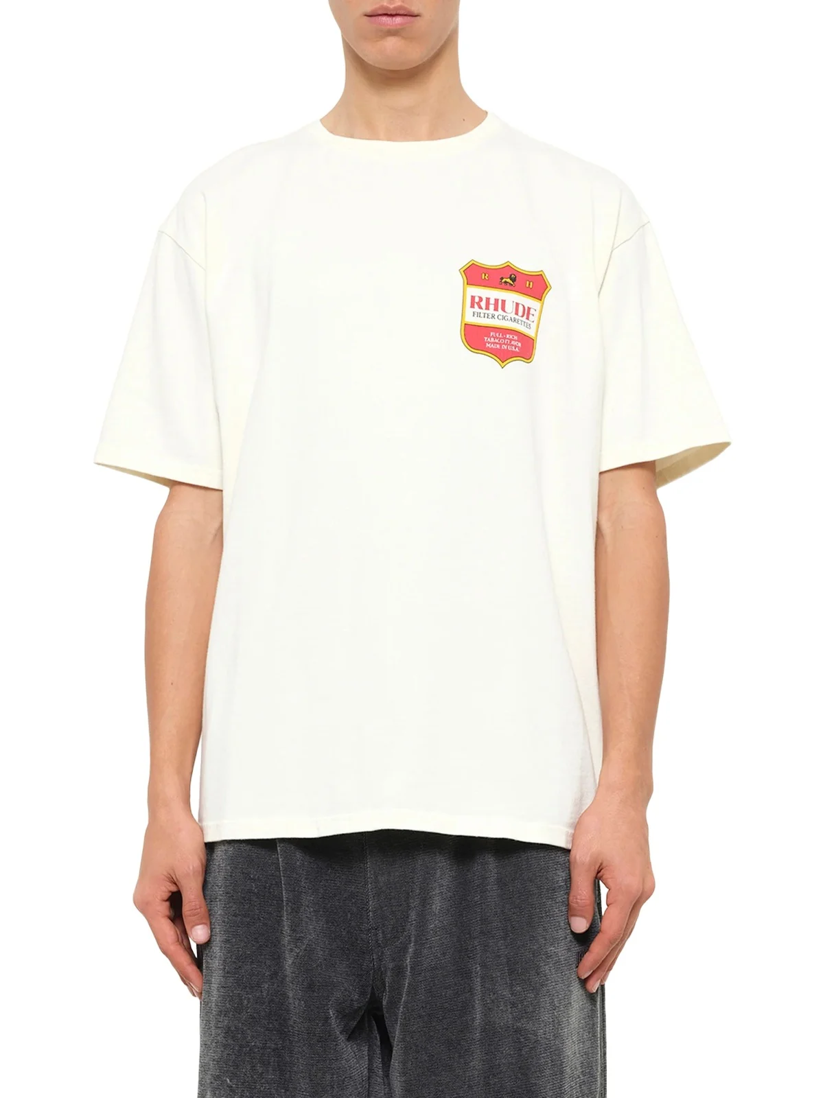 Rhude Filtaro Crest T-shirt in Vintage White