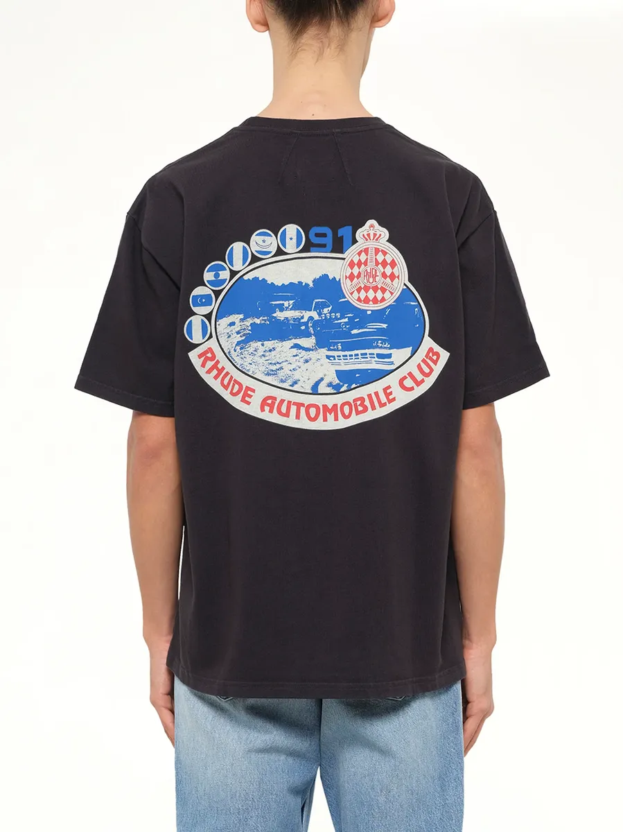 Rhude Automobile Club T-shirt in Vintage Black | Thumbnail 5 Rhude Automobile Club T-shirt in Vintage Black | Thumbnail 5