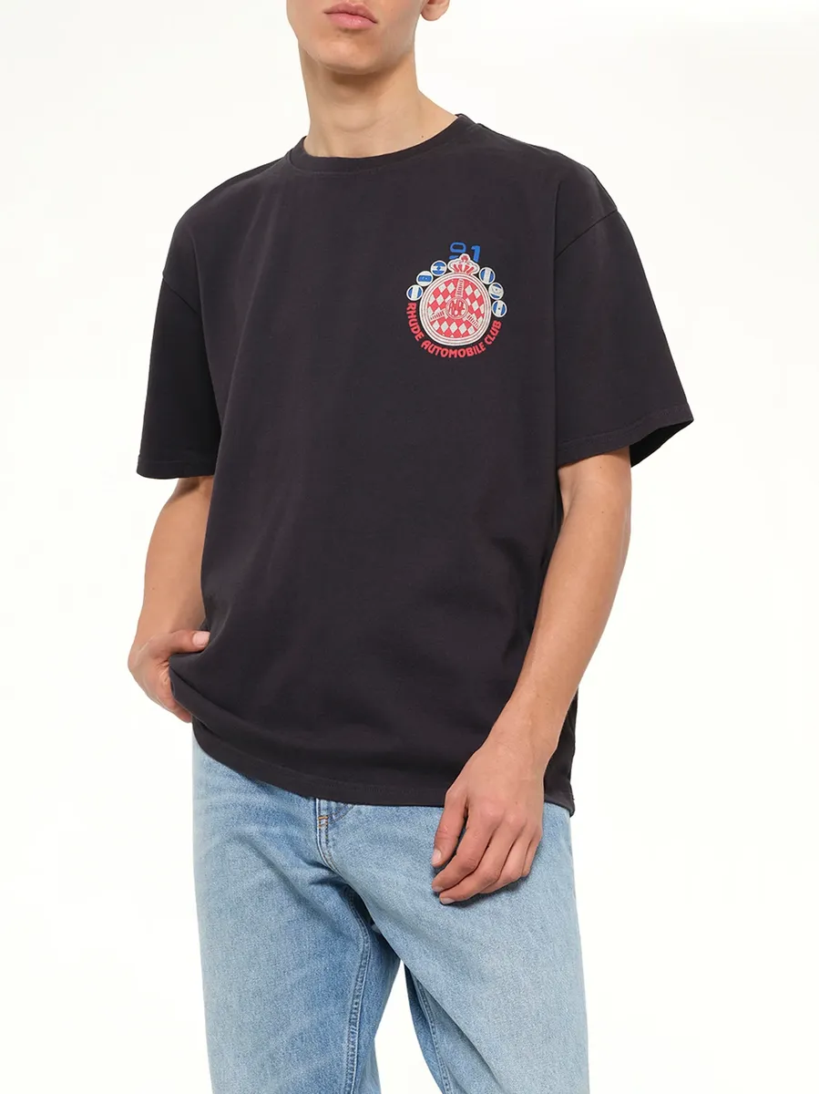 Rhude Automobile Club T-shirt in Vintage Black | Thumbnail 6 Rhude Automobile Club T-shirt in Vintage Black | Thumbnail 6
