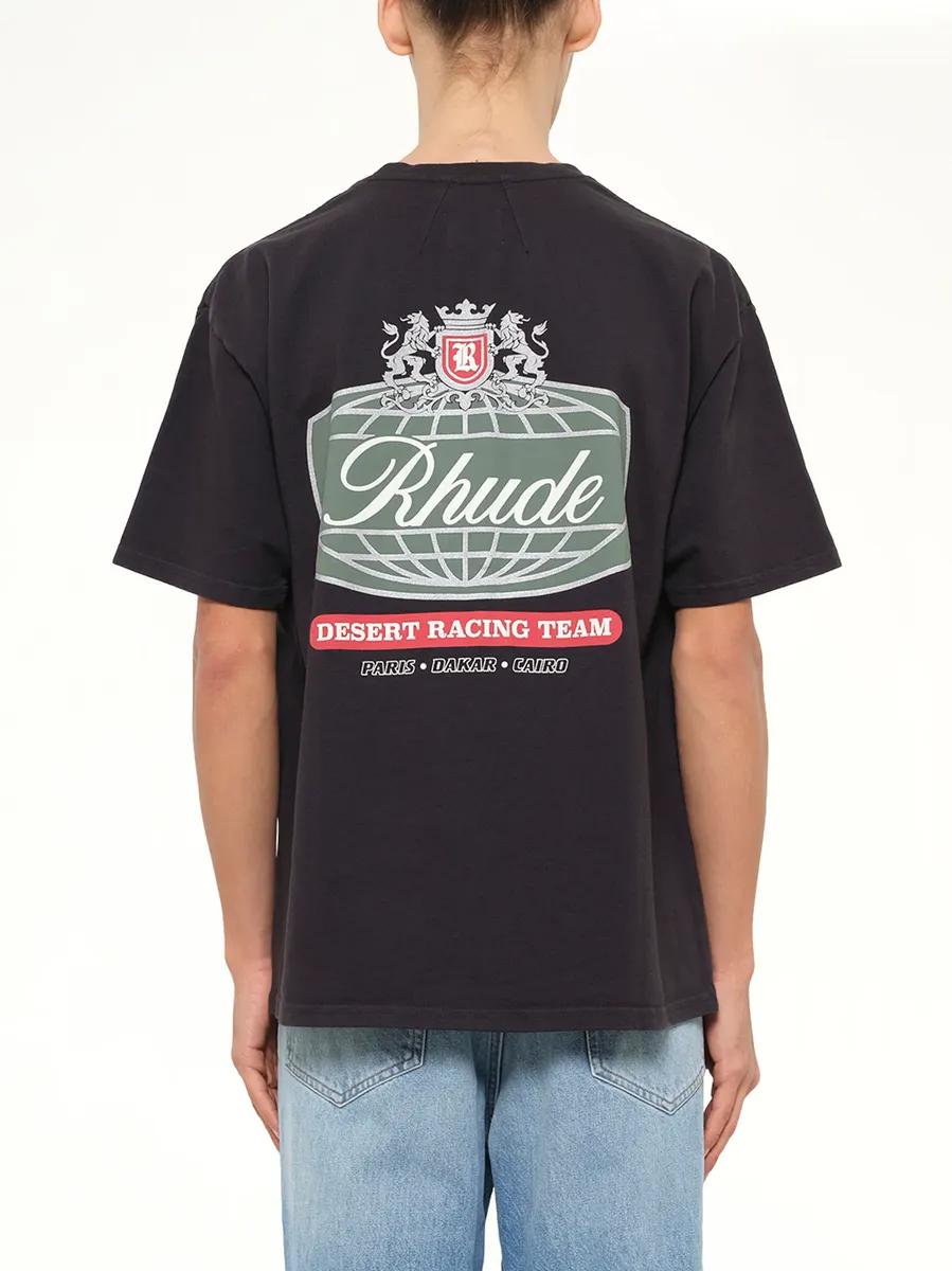 Rhude Desert Crest T-shirt in Vintage Black/silver | Thumbnail 5