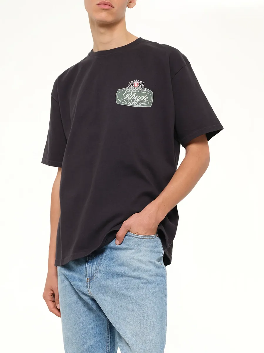 Rhude Desert Crest T-shirt in Vintage Black/silver | Thumbnail 6