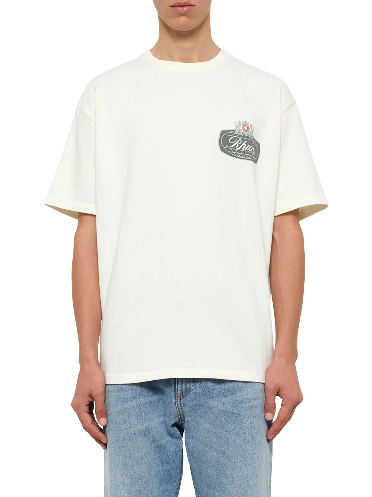 Rhude Desert Crest T-shirt in Vintage White/silver