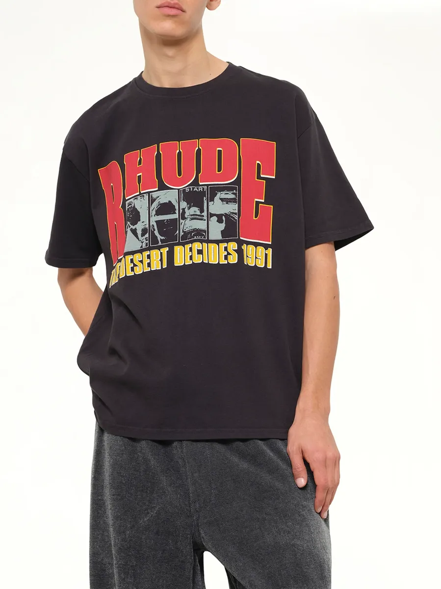 Rhude The Desert Decides T-shirt in Vintage Black | Thumbnail 6 Rhude The Desert Decides T-shirt in Vintage Black | Thumbnail 6