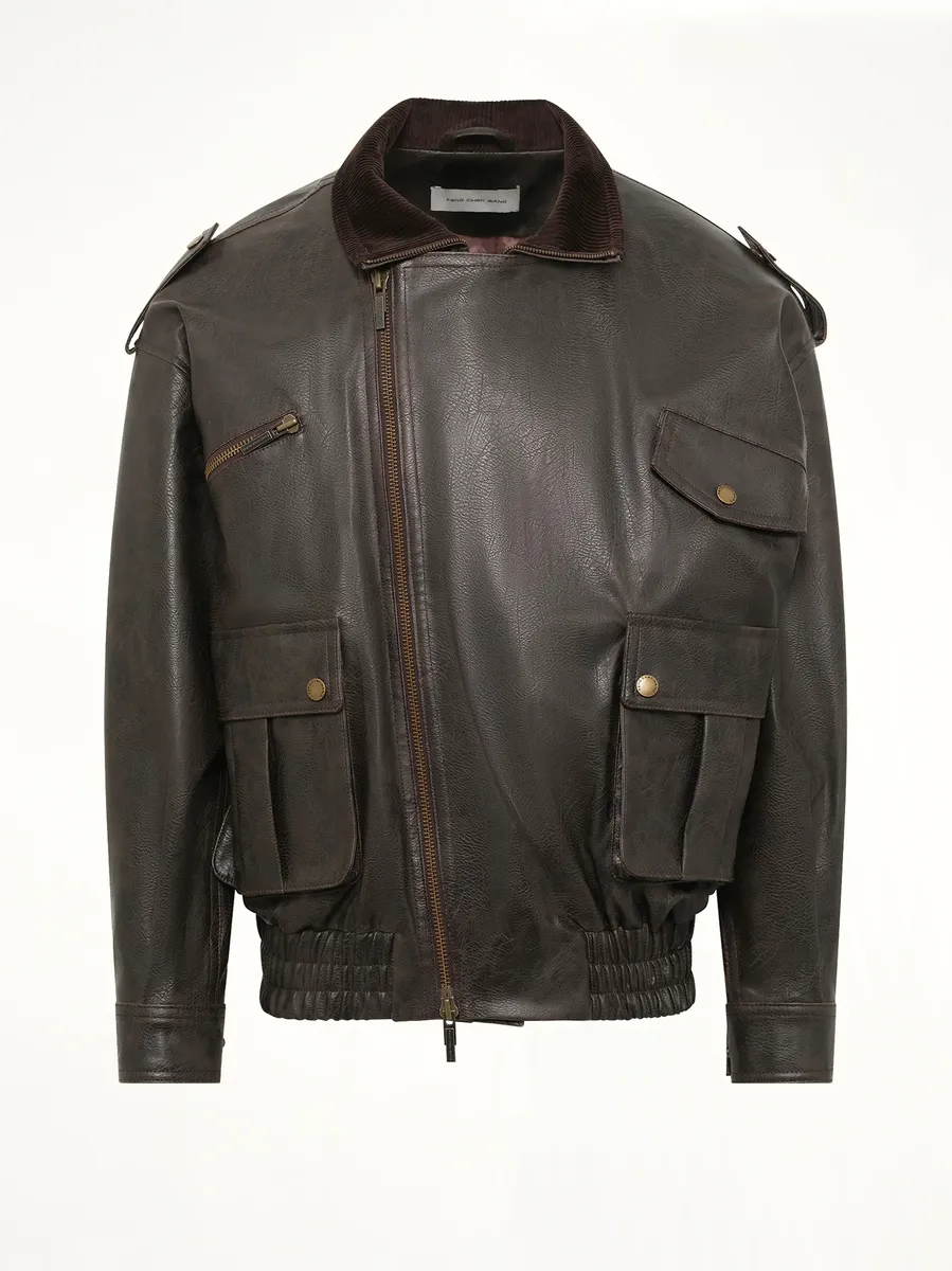 FENG CHEN WANG Distressed Biker Jacket | Thumbnail 2 FENG CHEN WANG Distressed Biker Jacket | Thumbnail 2