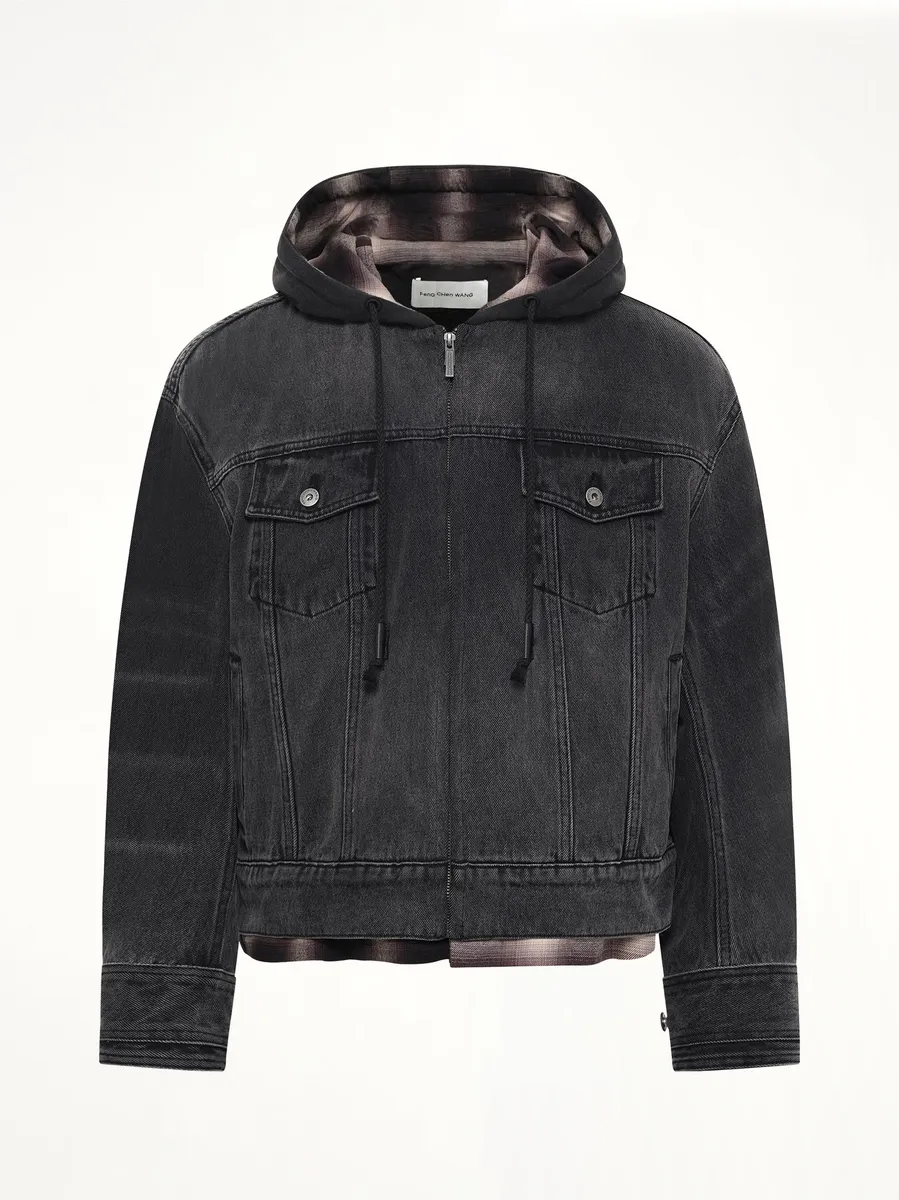 FENG CHEN WANG Denim 2-in-1 Hoodie Jacket | Thumbnail 2 FENG CHEN WANG Denim 2-in-1 Hoodie Jacket | Thumbnail 2
