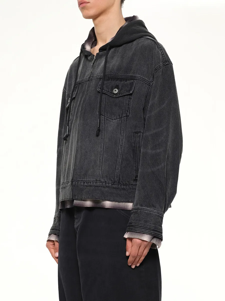 FENG CHEN WANG Denim 2-in-1 Hoodie Jacket | Thumbnail 3 FENG CHEN WANG Denim 2-in-1 Hoodie Jacket | Thumbnail 3