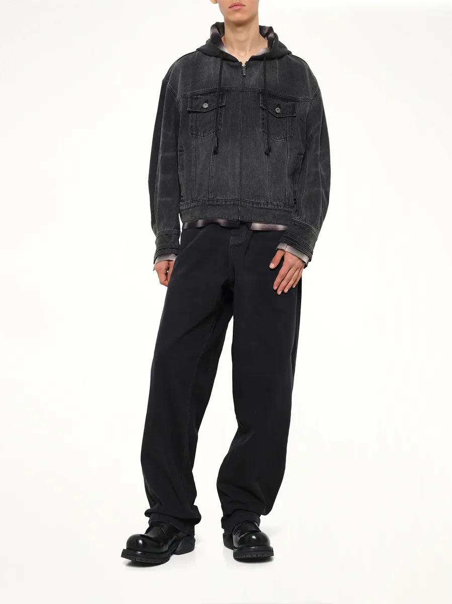 FENG CHEN WANG Denim 2-in-1 Hoodie Jacket | Thumbnail 4 FENG CHEN WANG Denim 2-in-1 Hoodie Jacket | Thumbnail 4