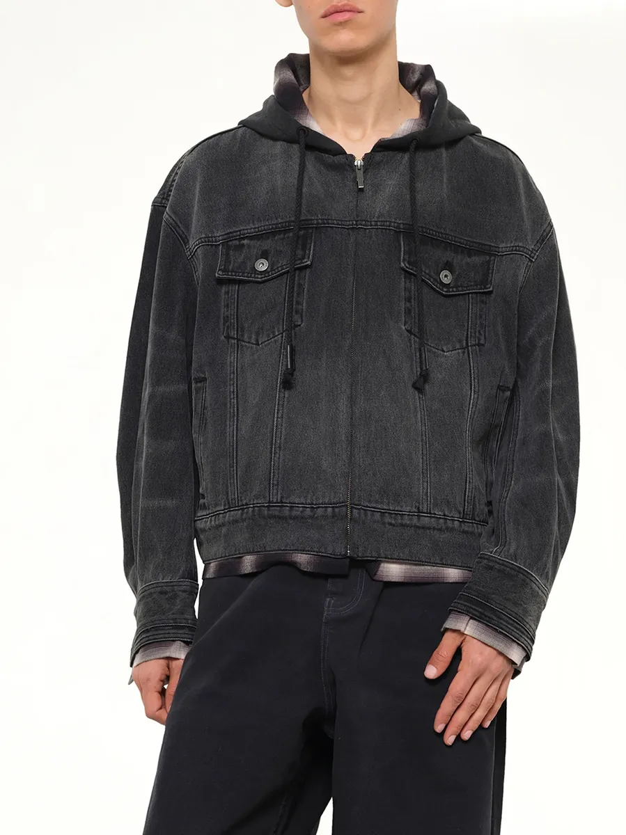 FENG CHEN WANG Denim 2-in-1 Hoodie Jacket | Thumbnail 6 FENG CHEN WANG Denim 2-in-1 Hoodie Jacket | Thumbnail 6