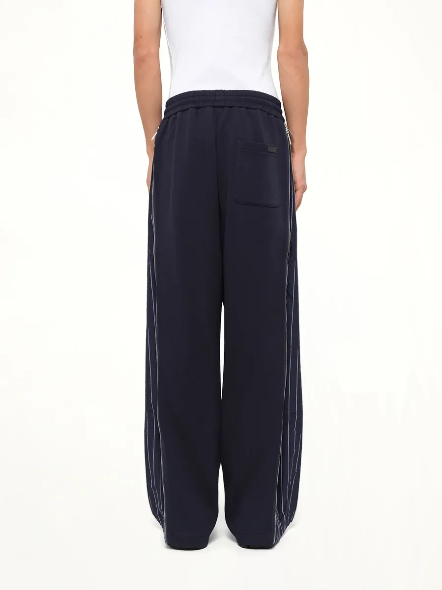 FENG CHEN WANG Patchwork Striped Pants in Navy Blue | Thumbnail 5 FENG CHEN WANG Patchwork Striped Pants in Navy Blue | Thumbnail 5