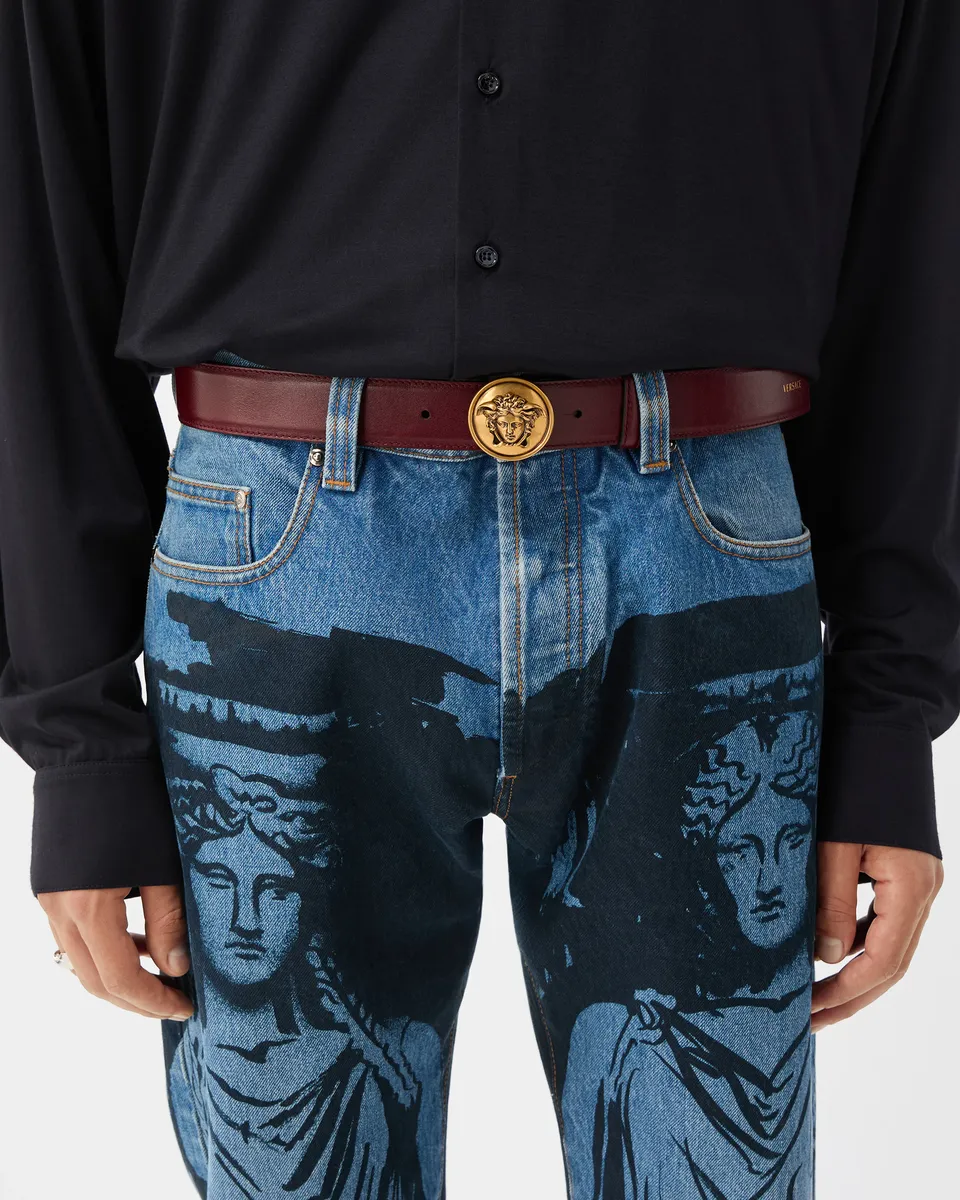 Versace Leather Belt 3.5 cm | Thumbnail 2 Versace Leather Belt 3.5 cm | Thumbnail 2