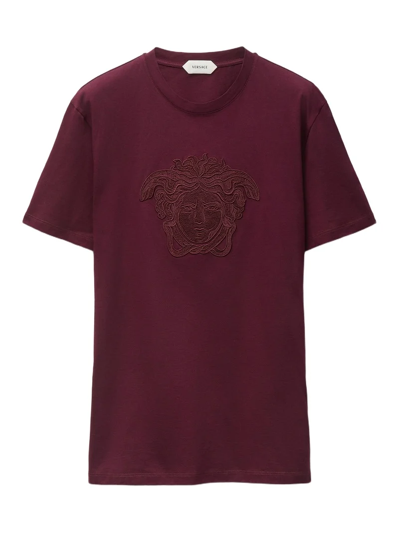 Versace Embroidered Cotton-Jersey Slim T-Shirt