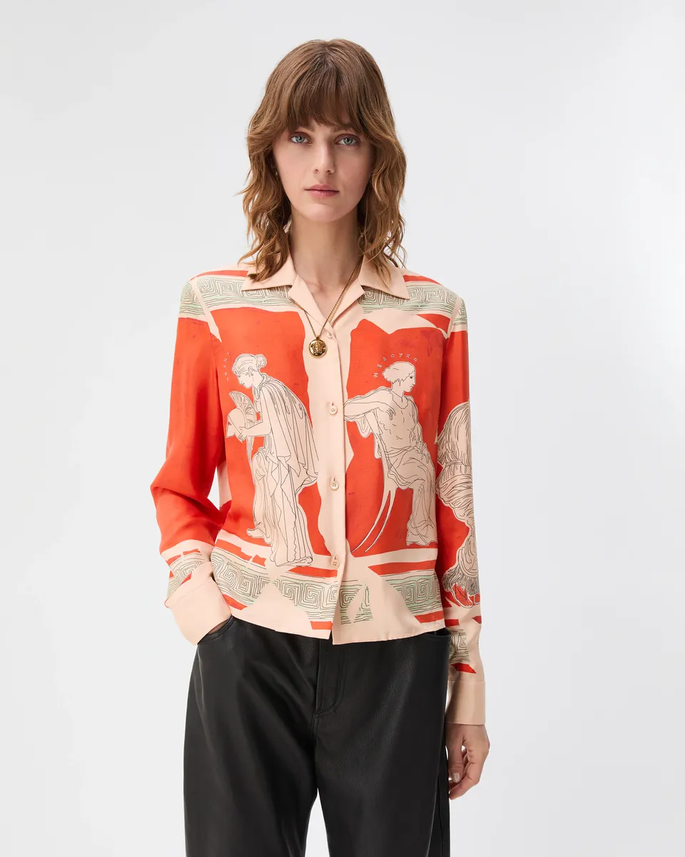 Versace Printed Silk Twill Shirt | Thumbnail 2
