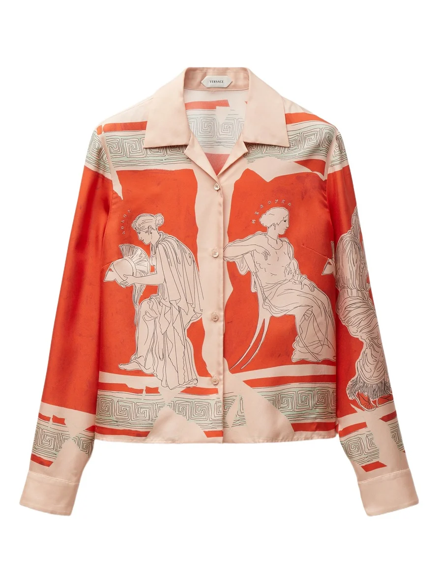 Printed Silk Twill Shirt Printed Silk Twill Shirt