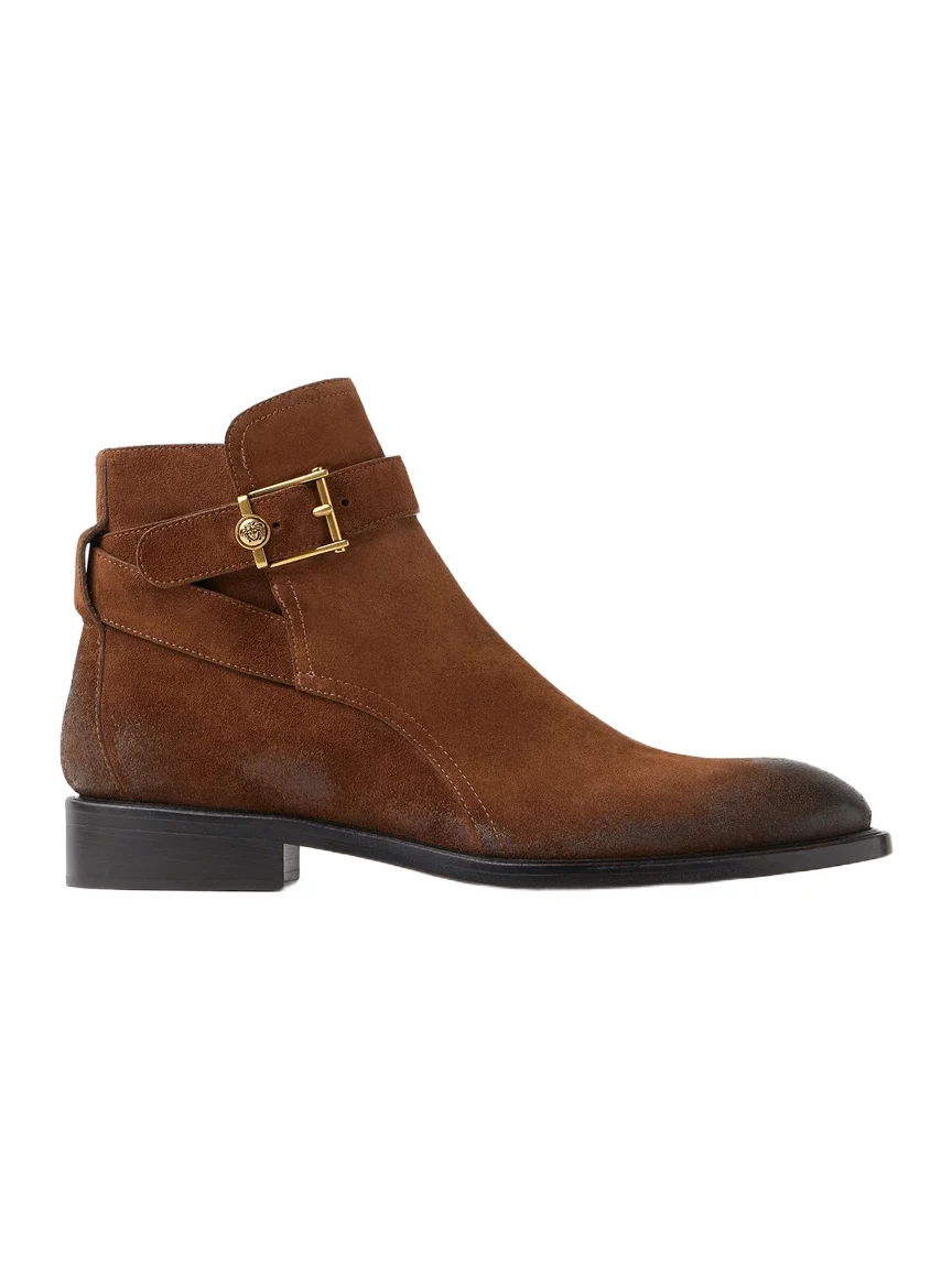 Versace Primo Suede Ankle Boots