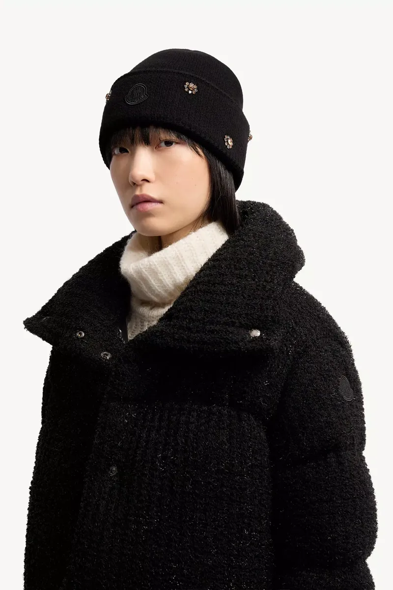 Moncler Wool & Cashmere Jacquard Beanie | Thumbnail 3 Moncler Wool & Cashmere Jacquard Beanie | Thumbnail 3