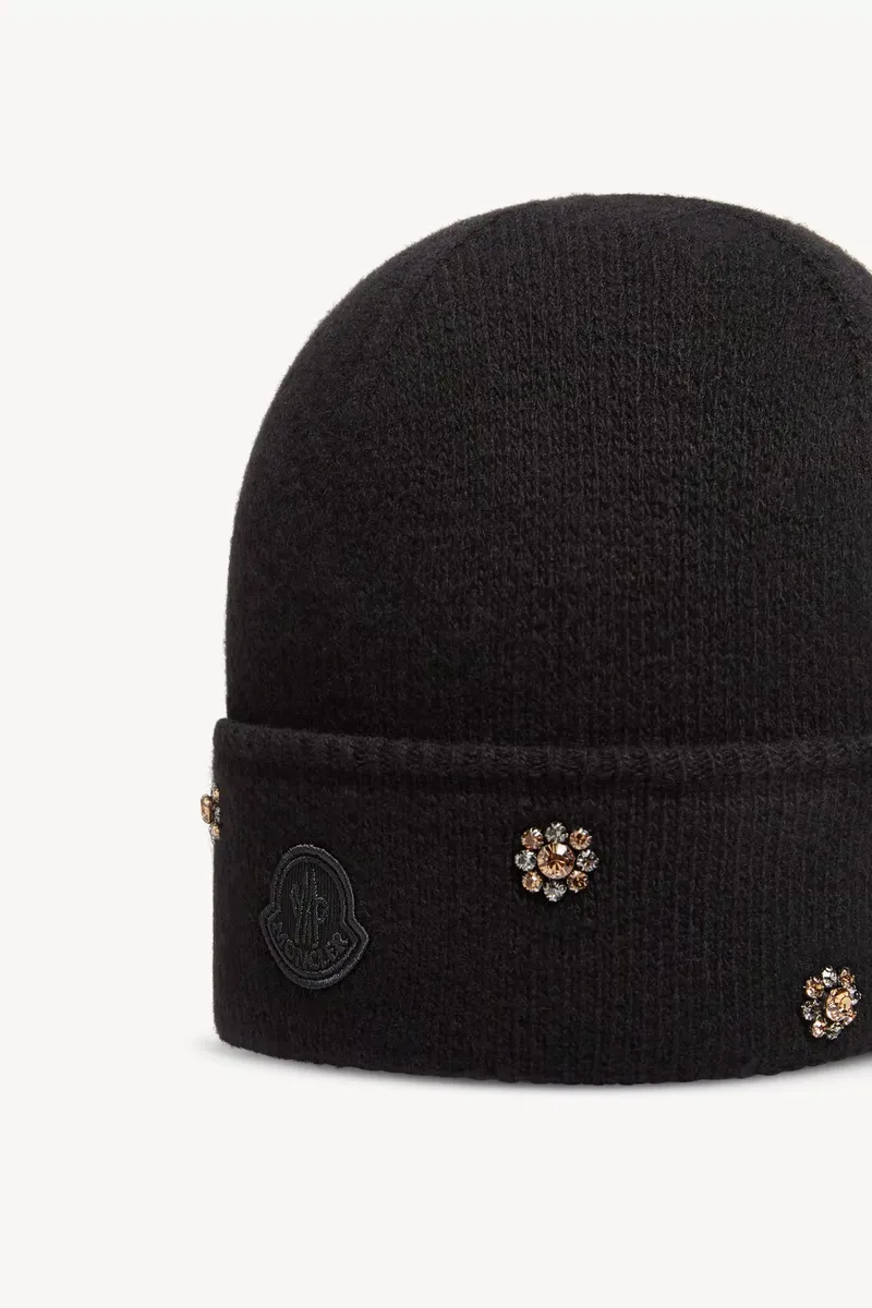Moncler Wool & Cashmere Jacquard Beanie | Thumbnail 4 Moncler Wool & Cashmere Jacquard Beanie | Thumbnail 4