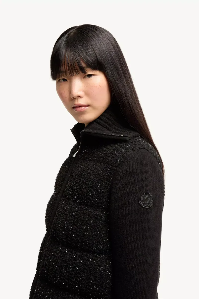 Moncler Wool & Cashmere Blend Down Cardigan | Thumbnail 4 Moncler Wool & Cashmere Blend Down Cardigan | Thumbnail 4