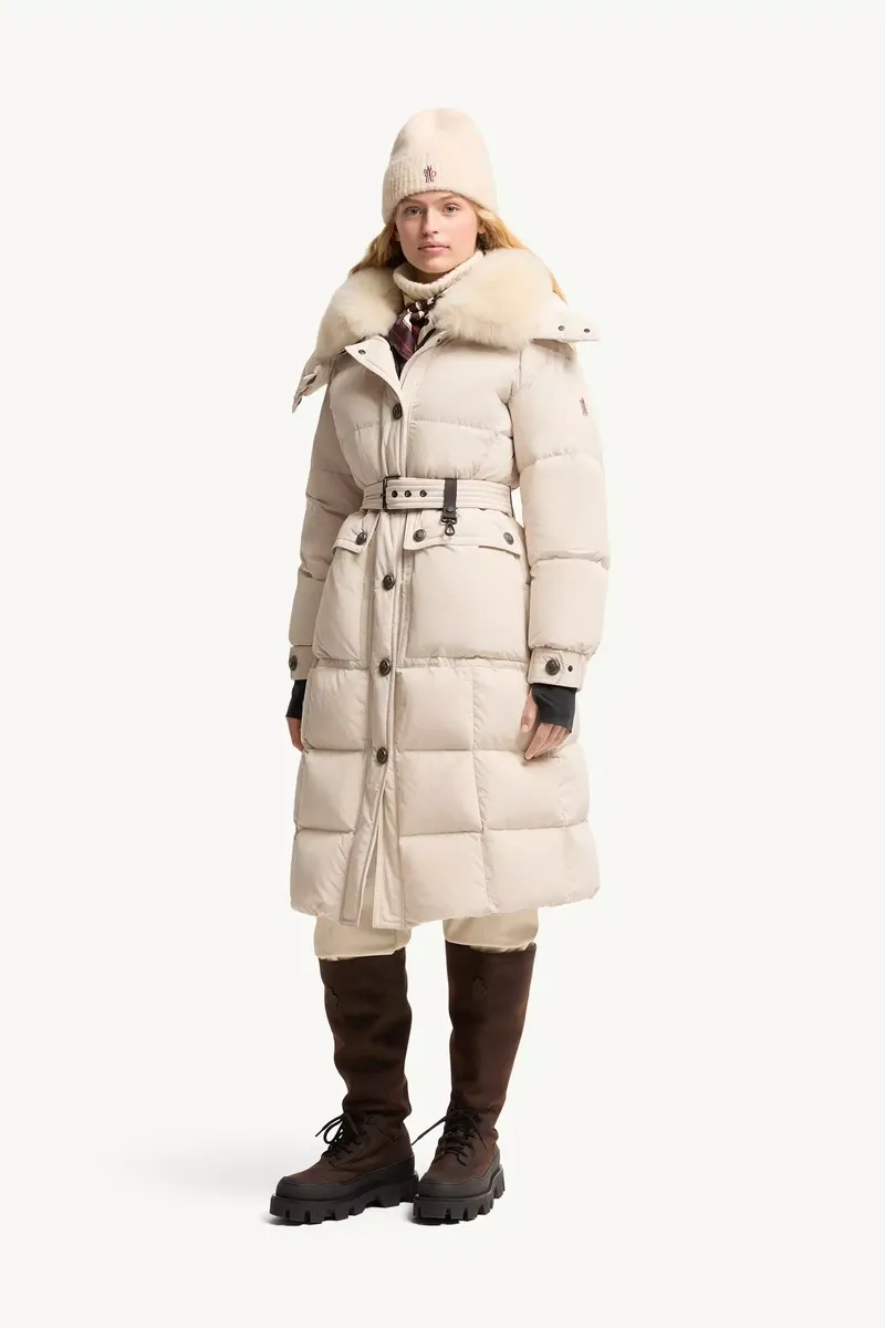 Moncler Grenoble Gelisette Shearling-trimmed Long Down Jacket | Thumbnail 3 Moncler Grenoble Gelisette Shearling-trimmed Long Down Jacket | Thumbnail 3