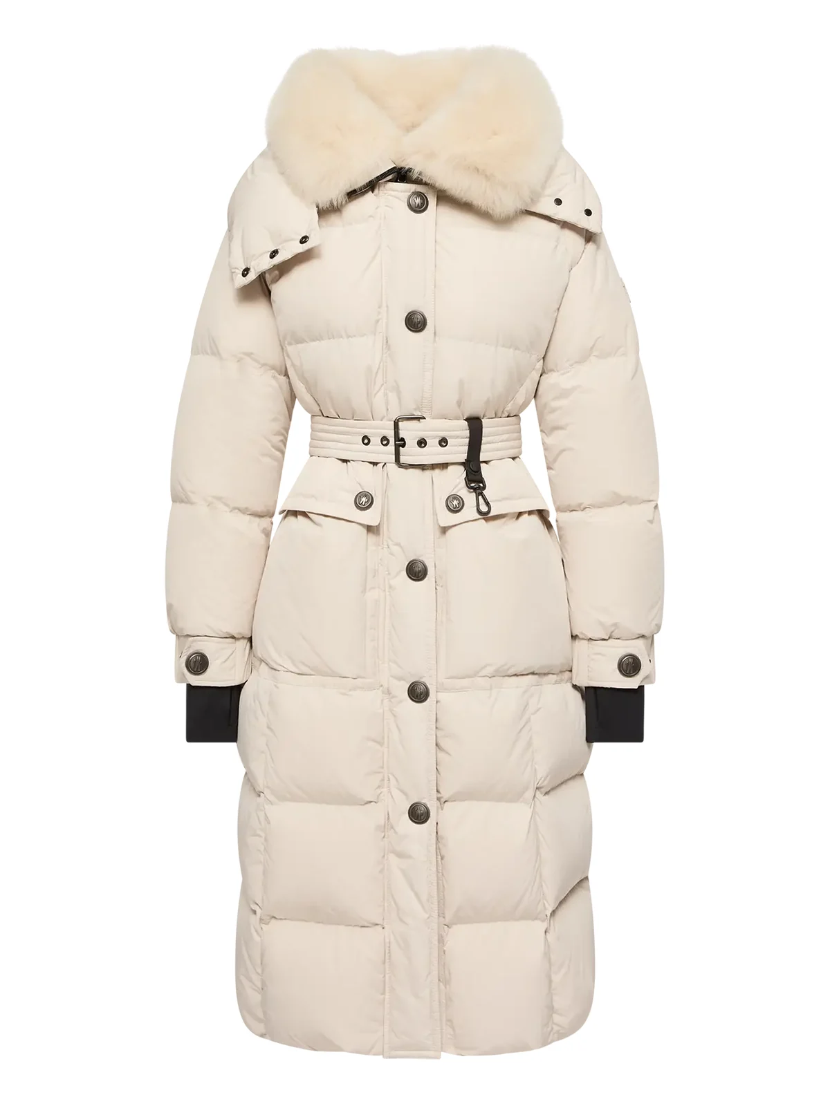 Moncler Grenoble Gelisette Shearling-trimmed Long Down Jacket