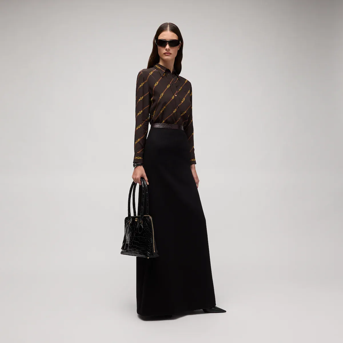 Gucci Printed Silk Crêpe De Chine Shirt | Thumbnail 3 Gucci Printed Silk Crêpe De Chine Shirt | Thumbnail 3