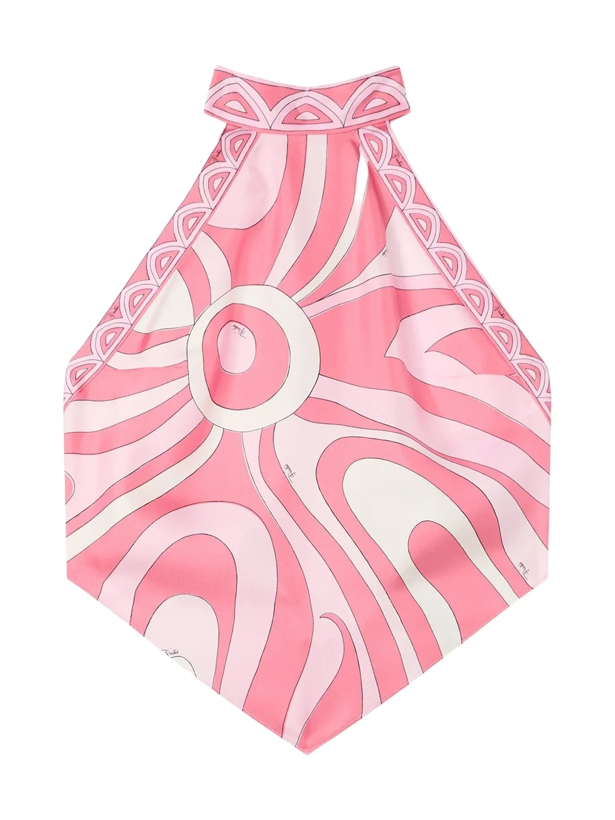 Marmo Print Silk Scarf Top Marmo Print Silk Scarf Top