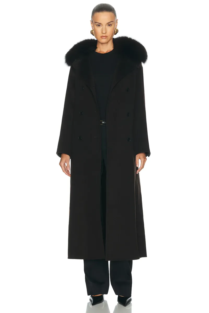 Yves Salomon Long Coat | Thumbnail 2 Yves Salomon Long Coat | Thumbnail 2