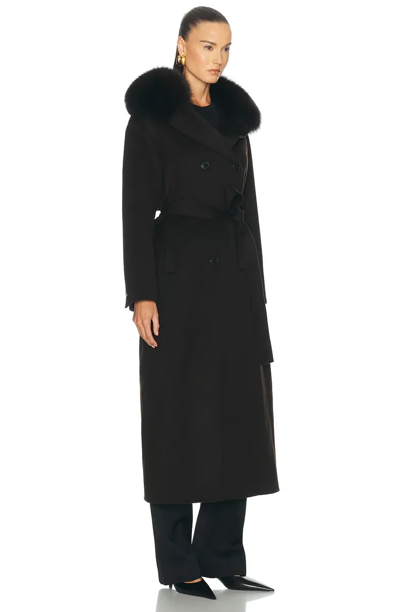 Yves Salomon Long Coat | Thumbnail 3 Yves Salomon Long Coat | Thumbnail 3