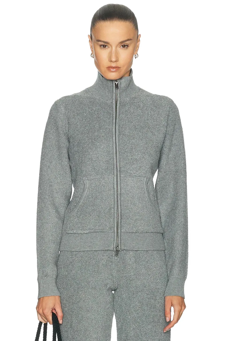 Skims Sherpa Knit Zip Up Jacket