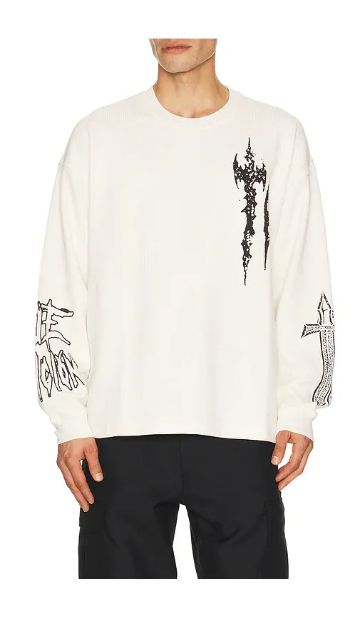 True Religion Scribble Waffle Tee | Thumbnail 2 True Religion Scribble Waffle Tee | Thumbnail 2